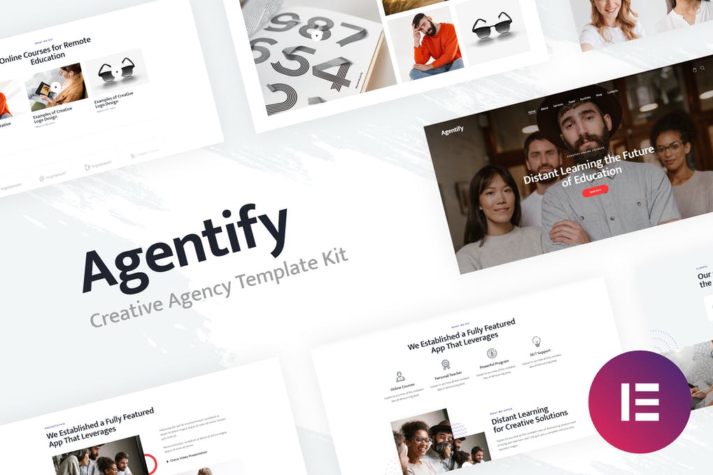 Free Agentify Personal Portfolio for Creatives Elementor Template Kit Download