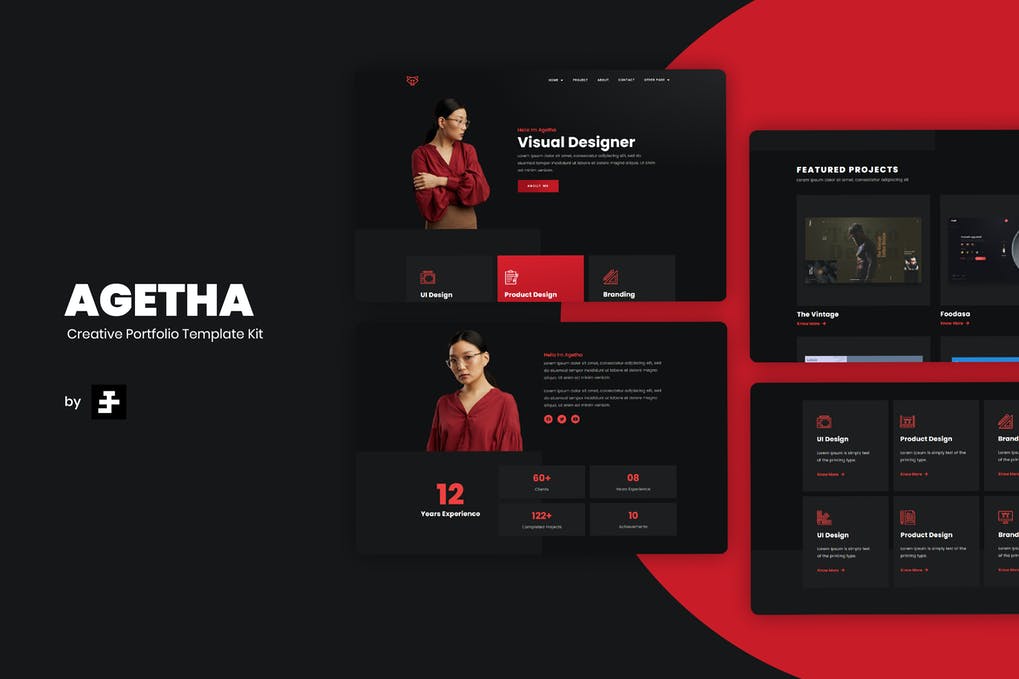 Free Agetha Creative Portfolio Template Kit Download