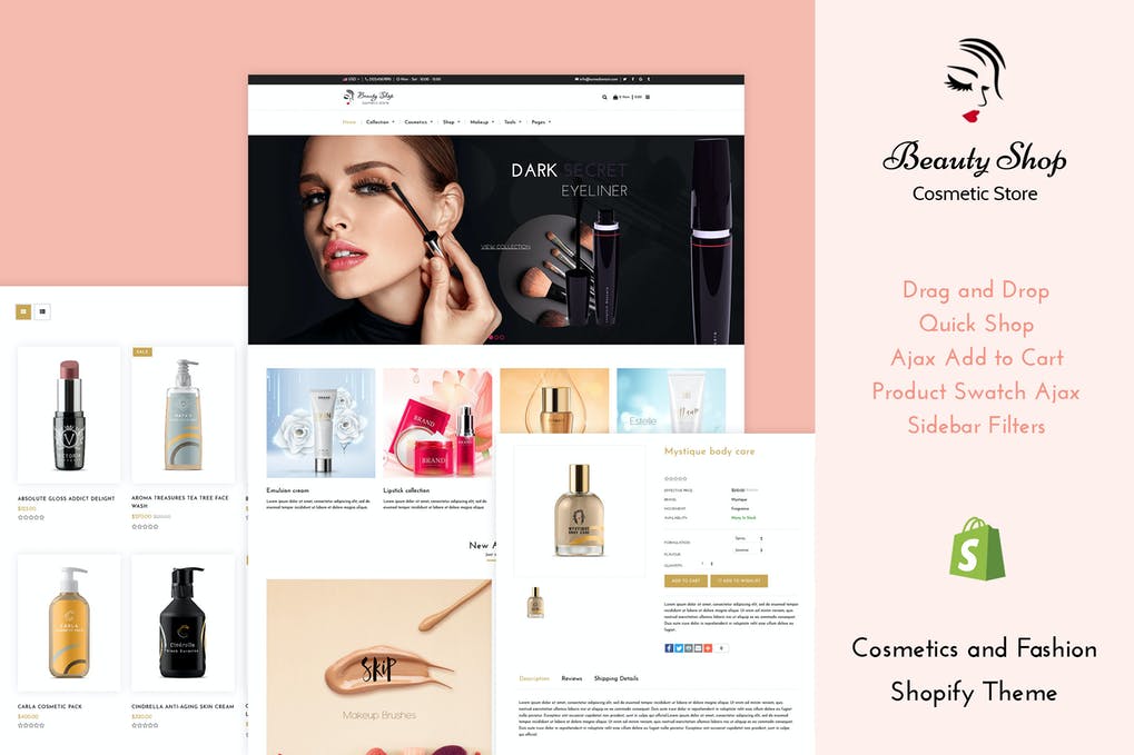 Free Beauty Store Cosmetics Fashion Shopify Theme Download