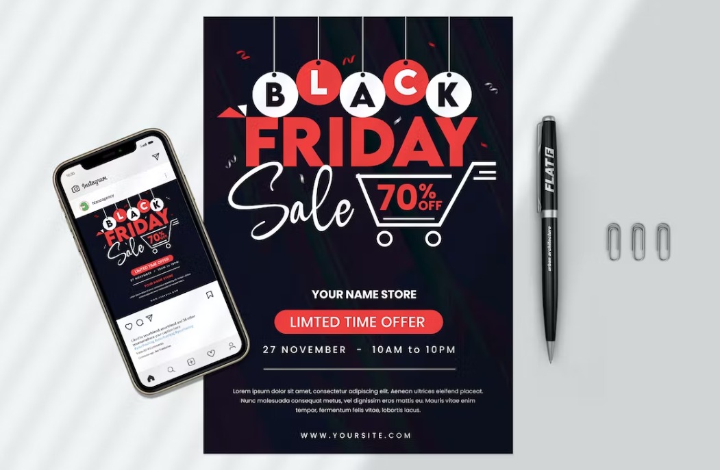 Free Black Friday Sale Poster And Instagram Post Template