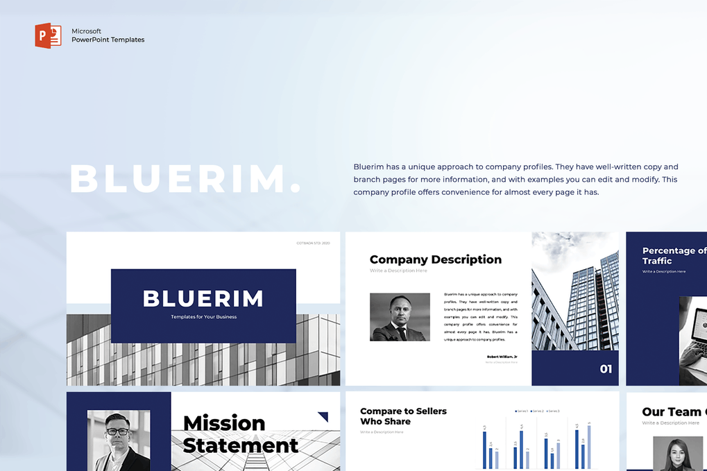 Free Bluerim Business PowerPoint Templates Download