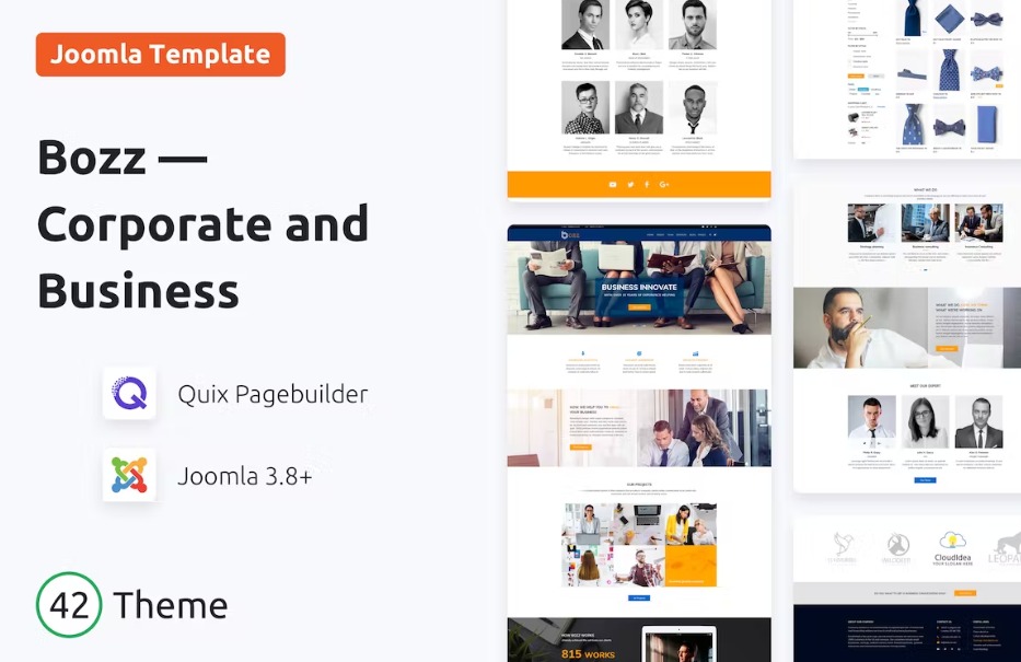 Free Bozz Corporate and Business Responsive Template Download