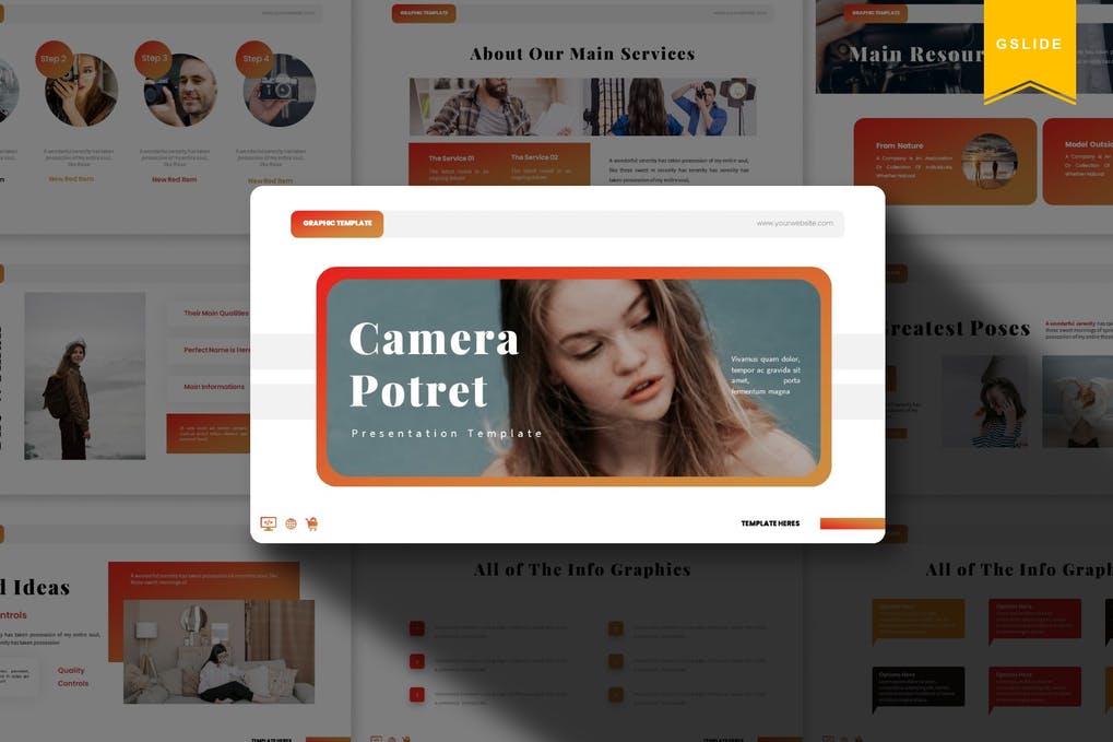 Free Camera Potret Google Slides Template Download