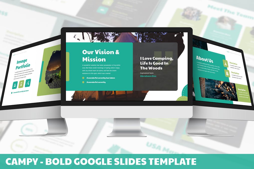 Free Campy Bold Google Slides Template Download