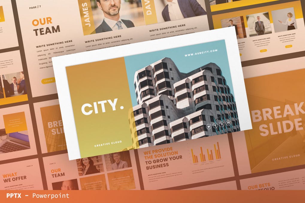 Free City Business Presentation Template Download