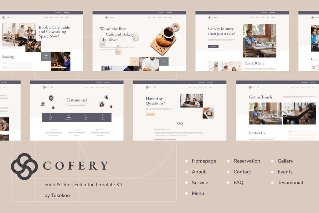 Free Cofery Restaurant & Cafe Elementor Template Kit Download