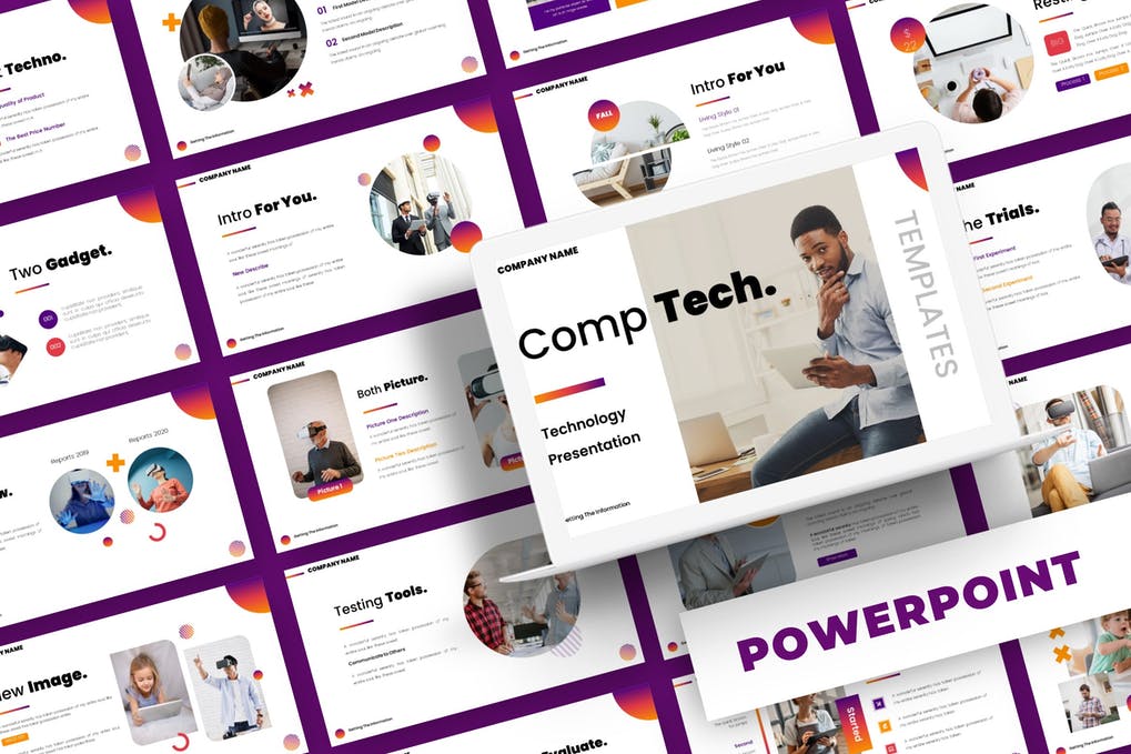 Free Comp Tech Powerpoint Presentation Template Download