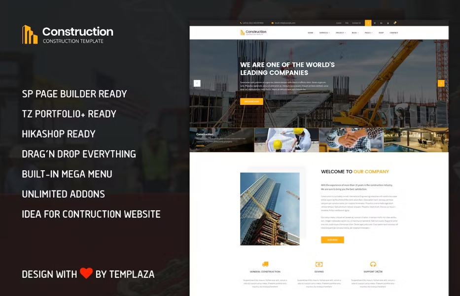 Free Construction, Building, Architect Joomla4 Template Download