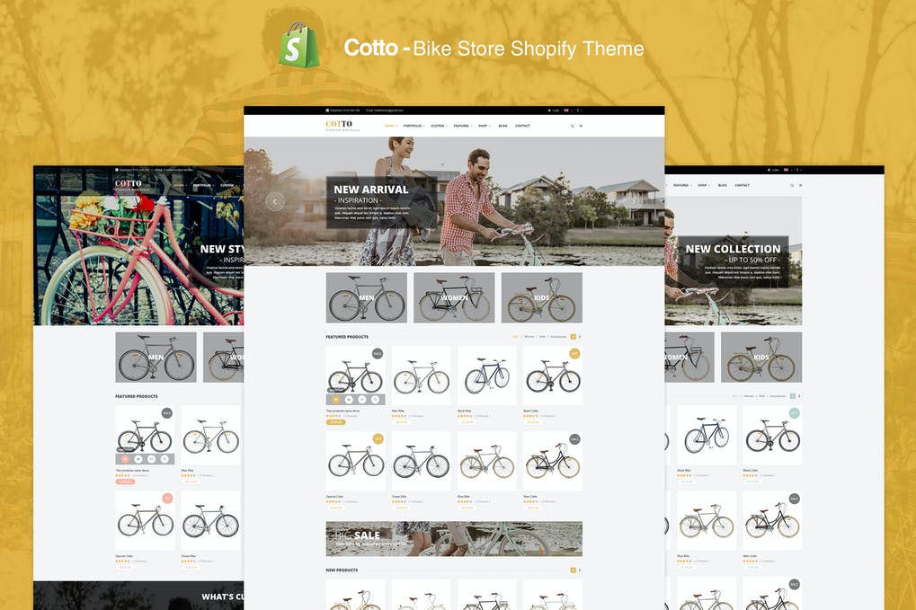 Free Cotto Bike Store Shopify Theme Download