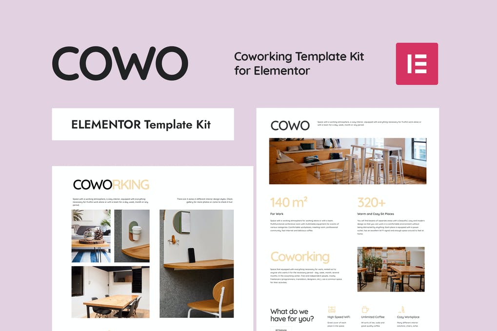 Free COWO Coworking Elementor Template Kit Download