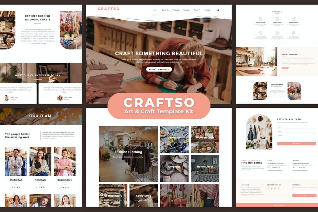 Free Craftso Crafting Elementor Template Kit Download