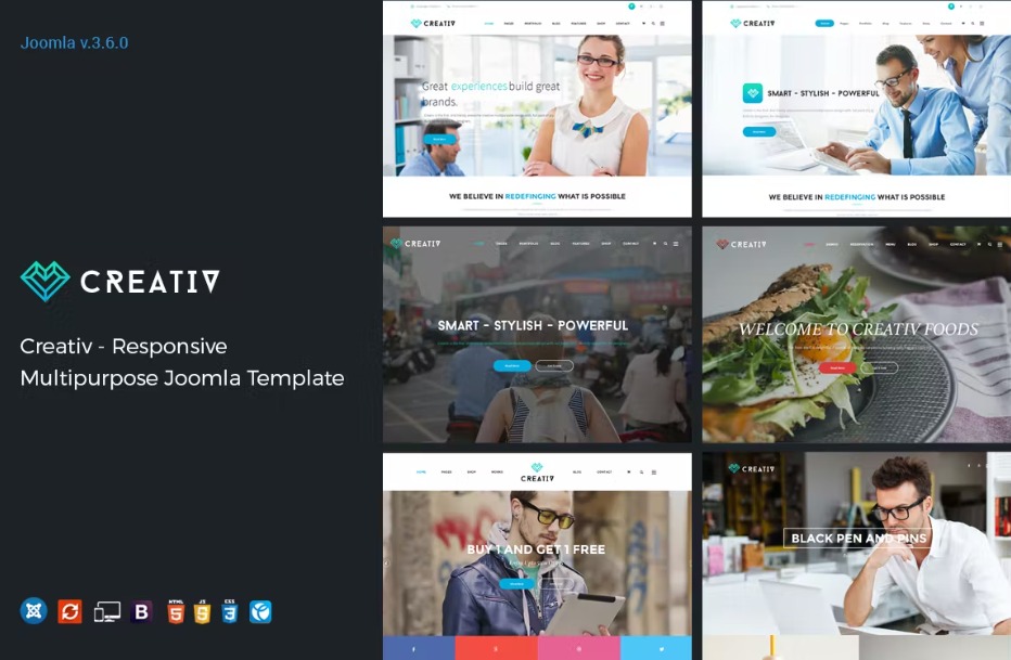 Free Creativ Responsive Multipurpose Joomla Template Download