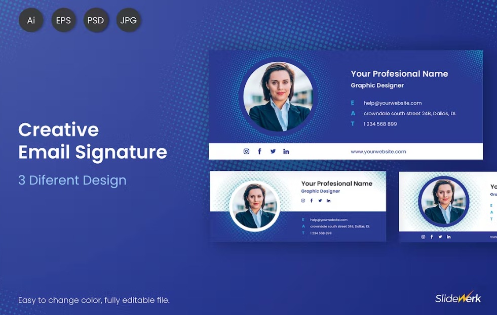 Creative Email Signature V01 - Slidewerk