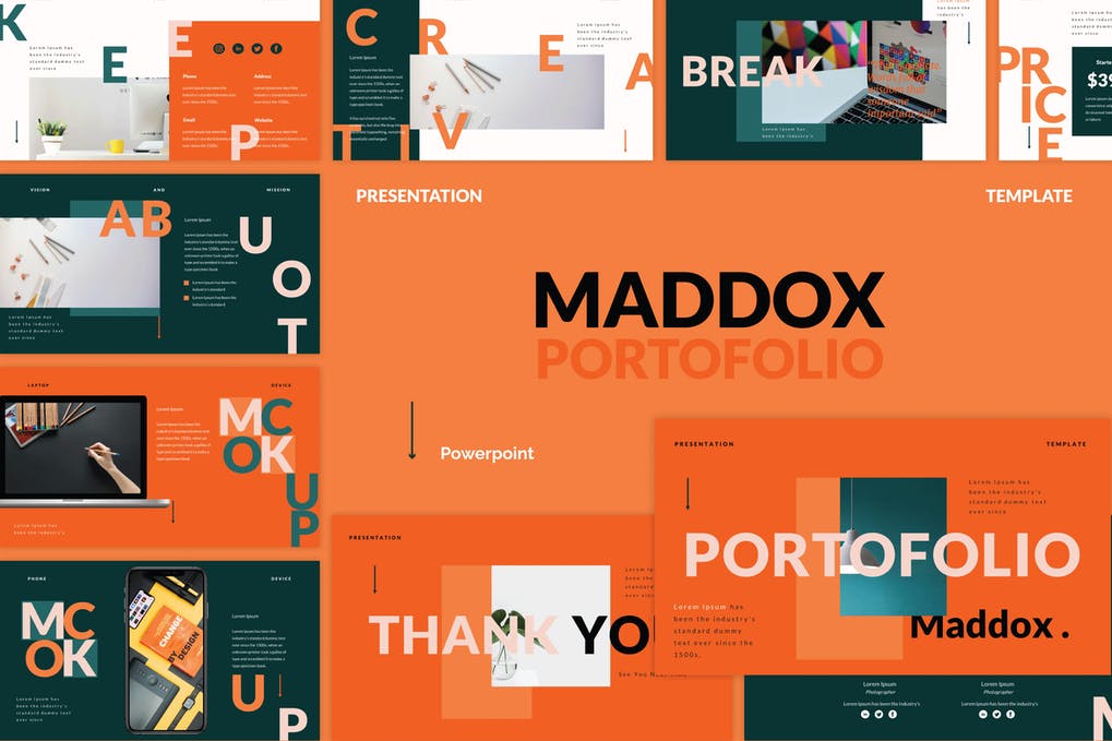 Free Creative Portfolio Powerpoint Template Download