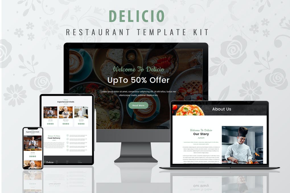 Free Delicio Restaurant WordPress Template Kit Download