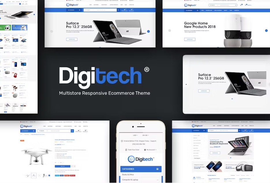 Digitech Responsive Opencart 3.x Theme