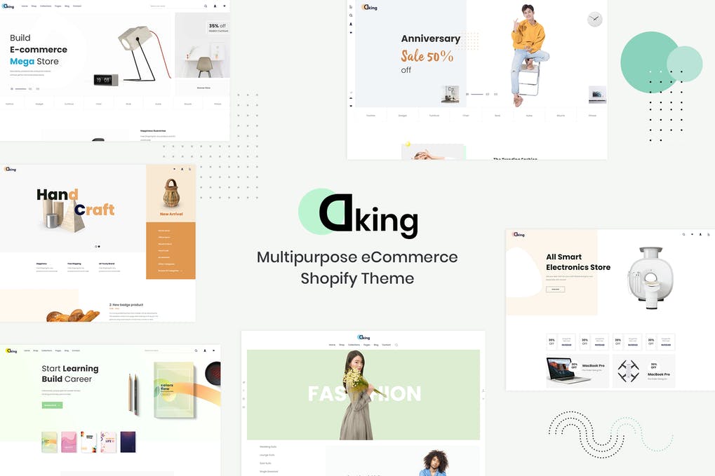 Free Dking Multipurpose eCommerce Shopify Theme Download