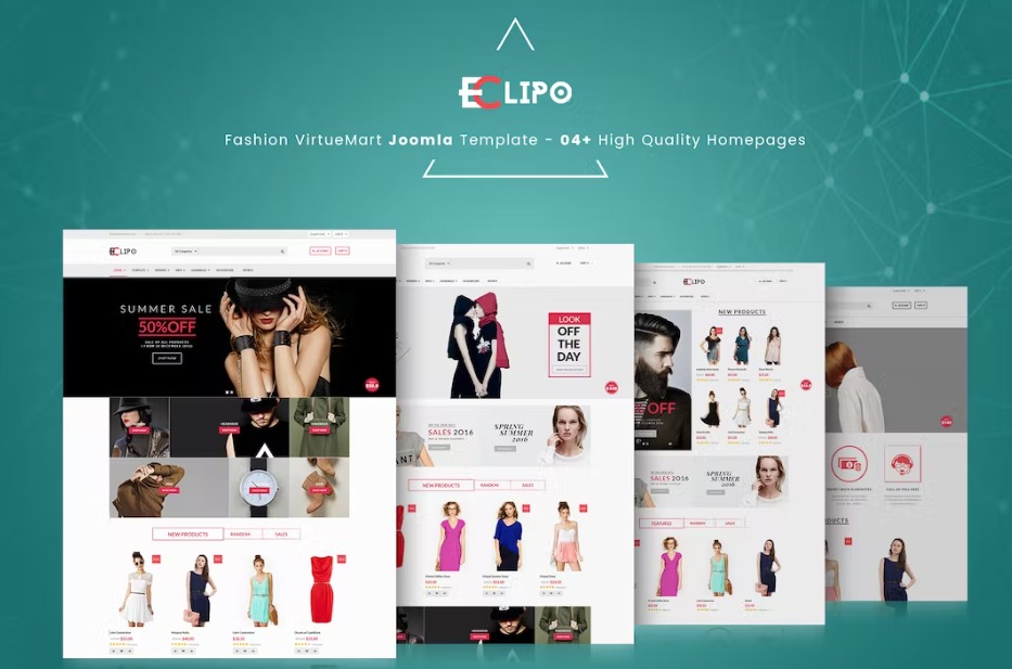 Free Eclipo Fashion VirtueMart Joomla Template Download