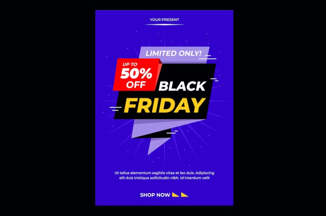 Elegant And Modern Black Friday Poster