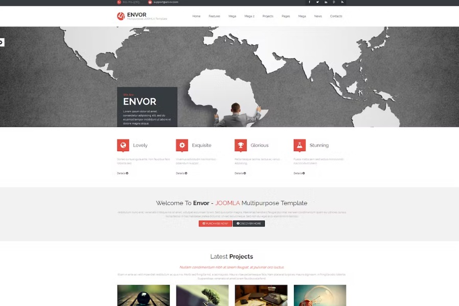 Free Envor Fully Multipurpose Joomla Template Download