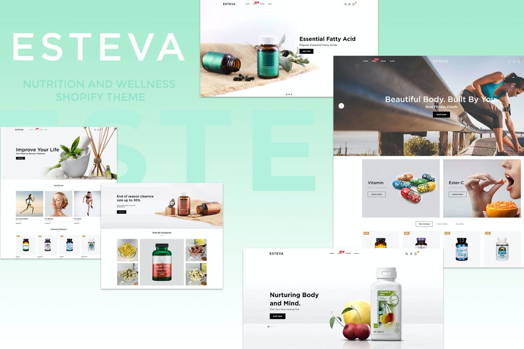 Free Esteva Nutrition and Wellness Shopify Theme Download