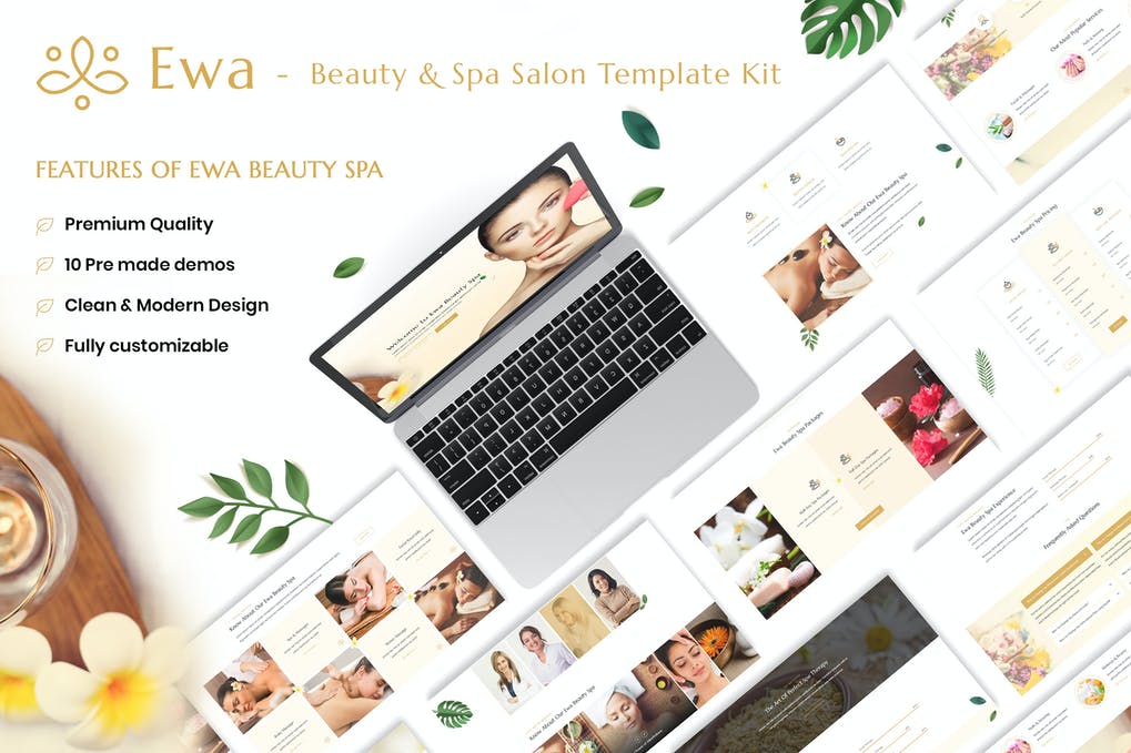 Ewa Beauty & Spa Salon Elementor Template Kit