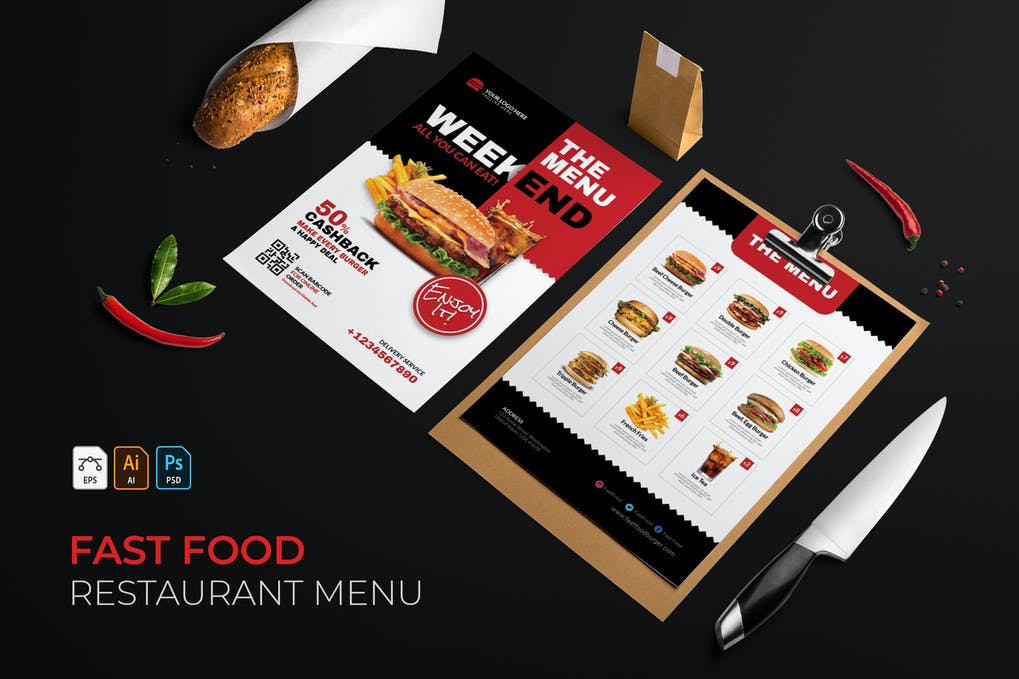 Free Fast Food Restaurant Menu Download