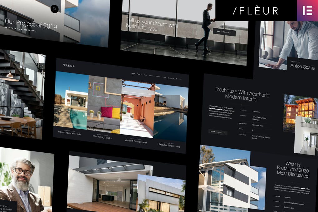 Fleur Architecture & Interior Elementor Template Kit