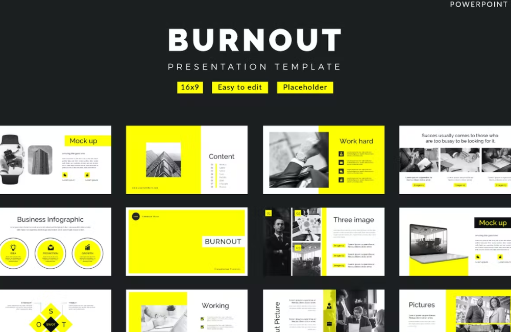 Free Burnout Business PowerPoint Download