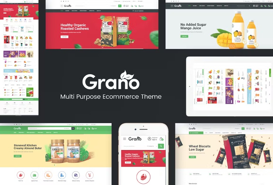 Free Grano Organic Food Opencart Theme