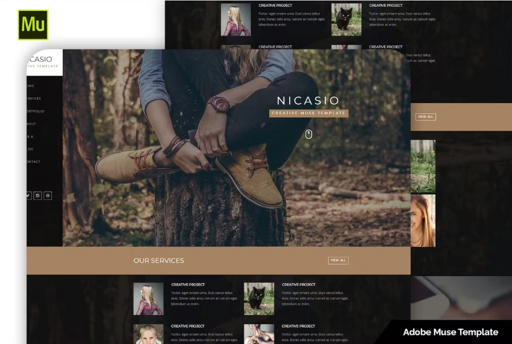 Free Nicasio Creative Muse Templates, CMS Templates Download