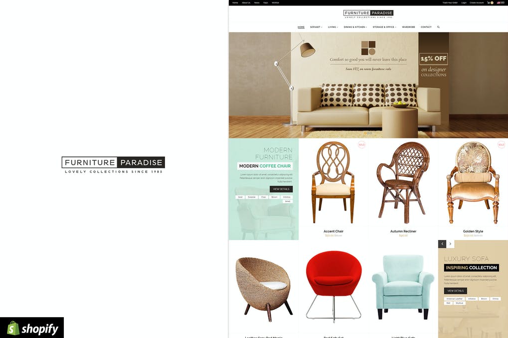 Free Furniture Paradise Responsive Shopify Theme Download