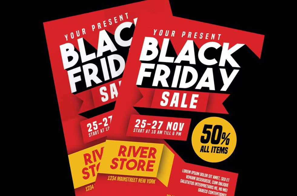 Golden Black Friday Sale Flyer