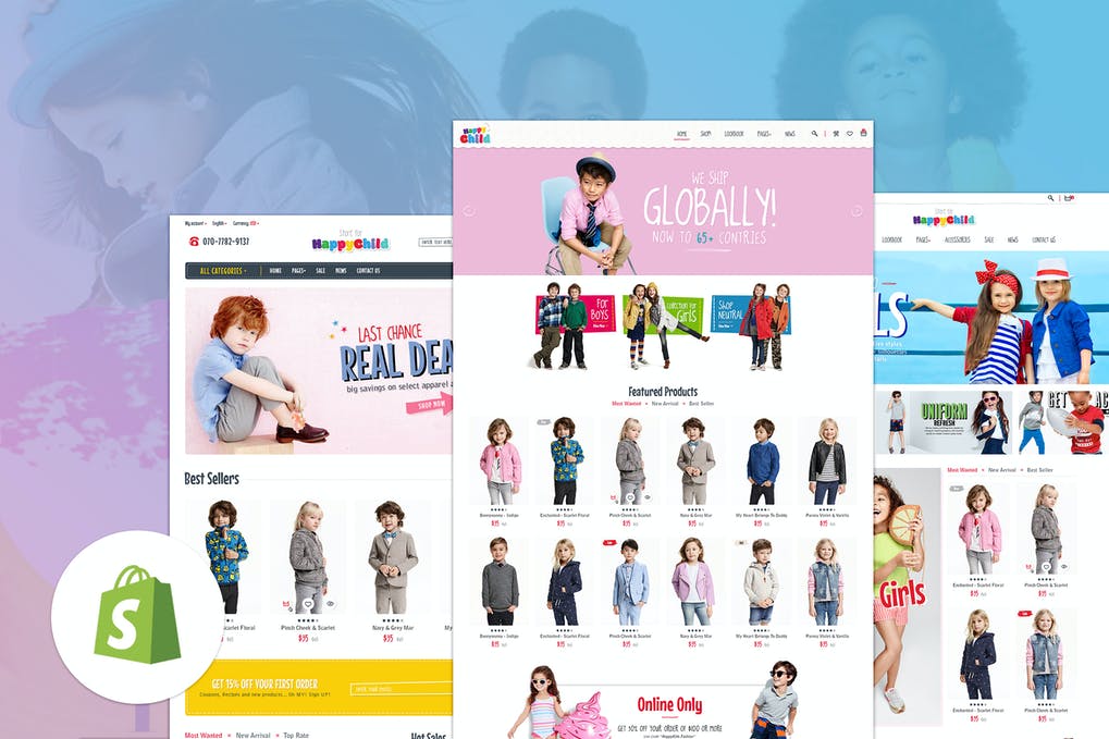 Free HappyChild Multi Store Responsive Shopify Theme Download