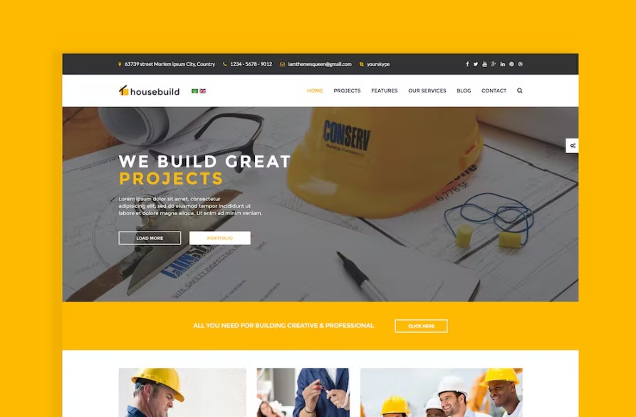 Free Housebuild Joomla Construction Business Theme Download