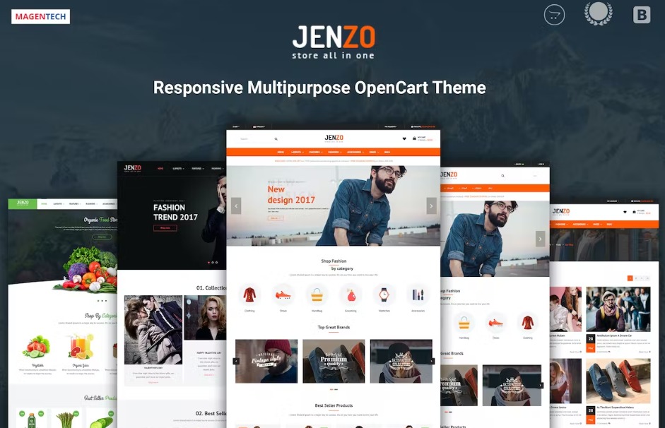 Jenzo Drag & Drop Multipurpose OpenCart 3 Theme