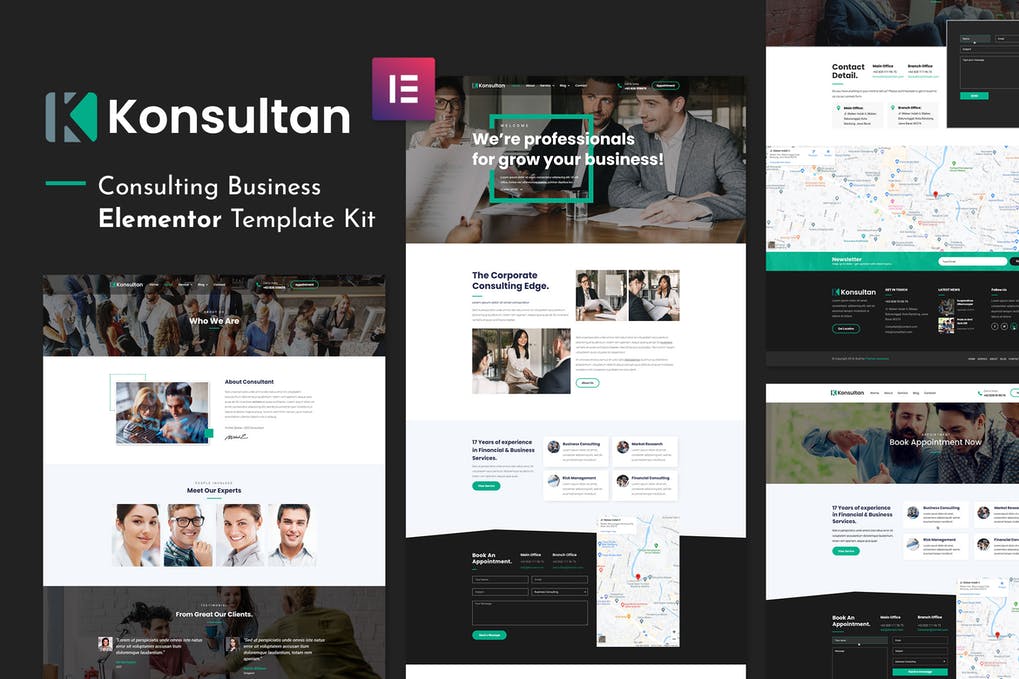 Konsultan Kit Consulting Business Elementor Template Kit