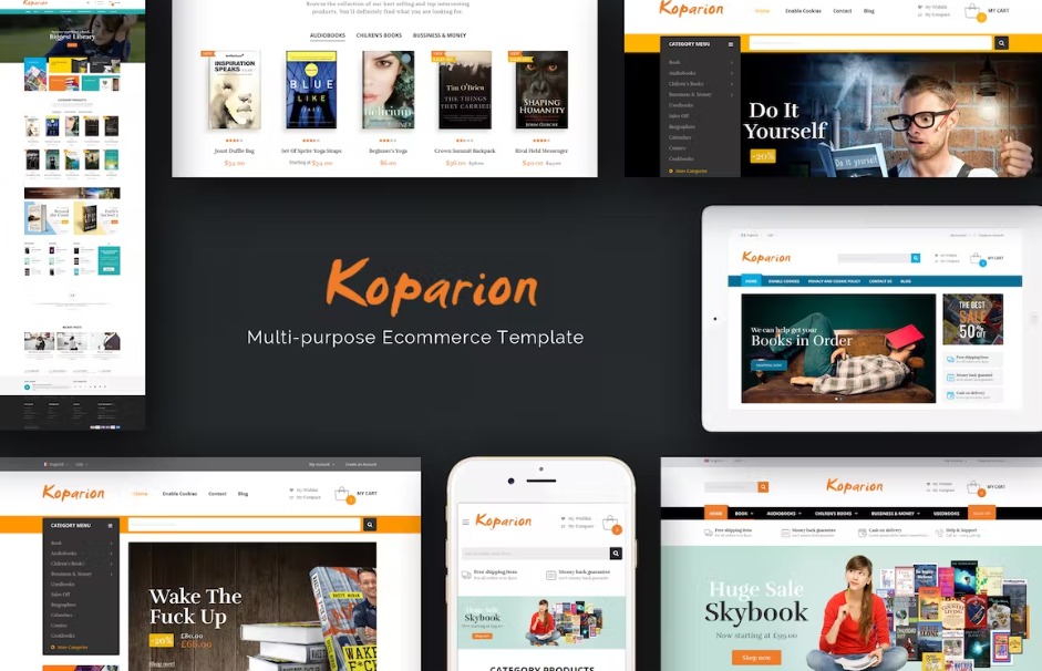 Koparion Book Shop Responsive OpenCart Theme