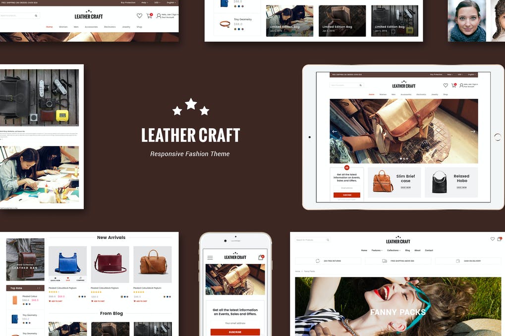 Free Leather Responsive Fashion Shopify Theme Download