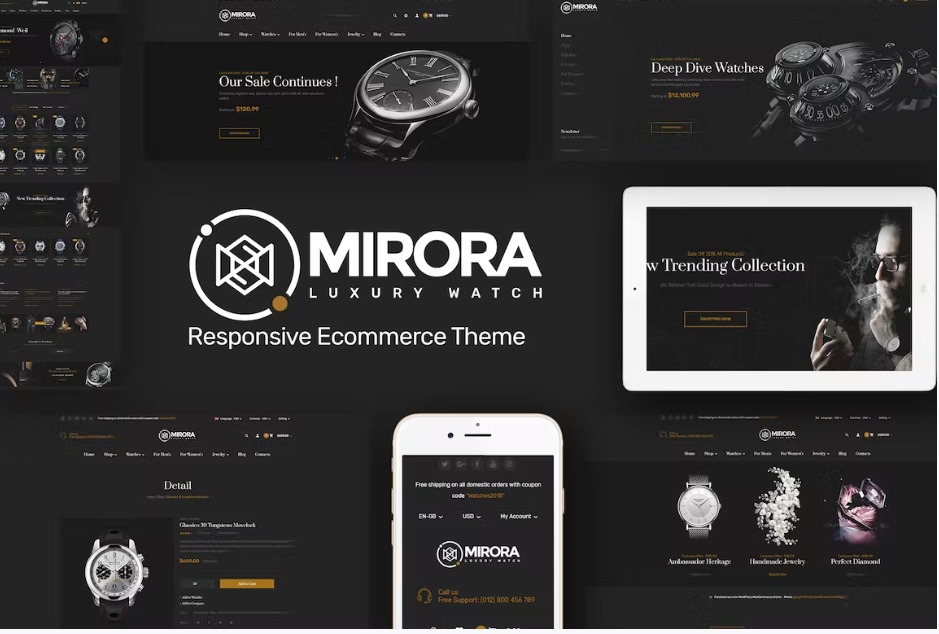 Mirora Watch & Luxury Store Opencart Theme