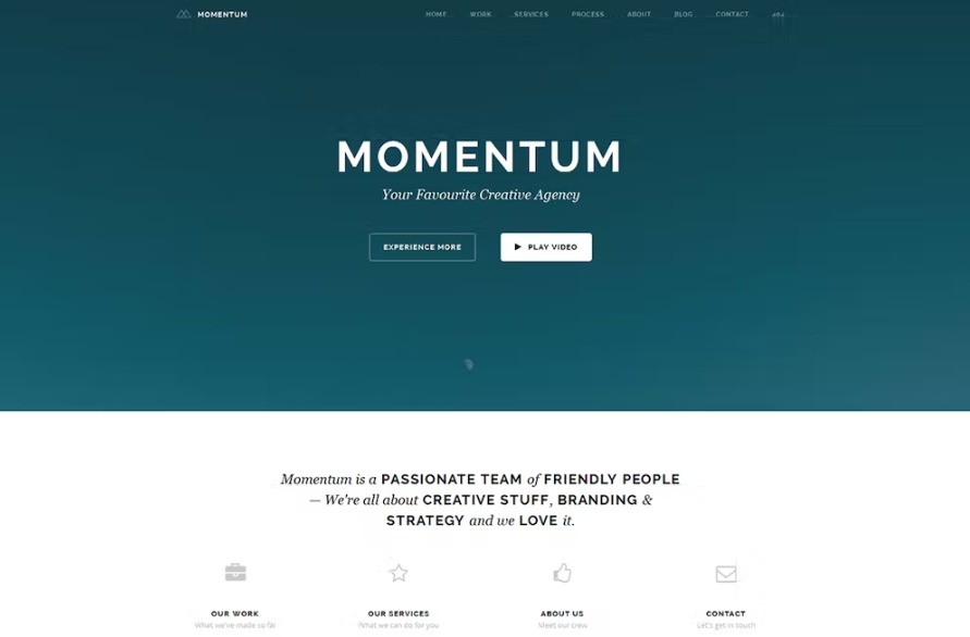 Free Momentum Simple Creative OnePage Joomla Template Download