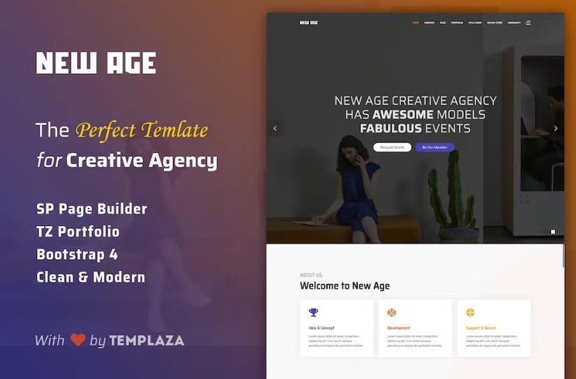 Free New Age Creative Agency Joomla 4 Template Download