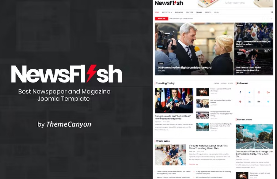 Free NewsFlash Joomla News & Magazine Template Download