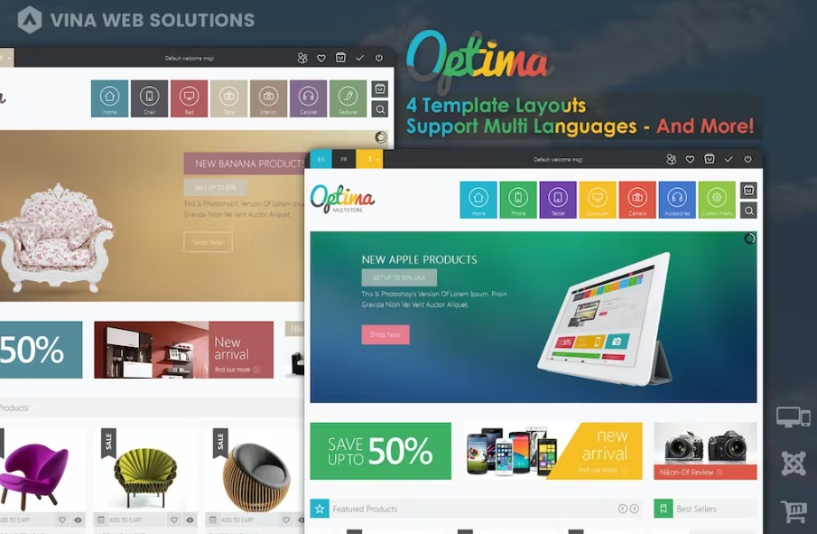 Free Optima Responsive Multi Store Joomla 3 Template Download