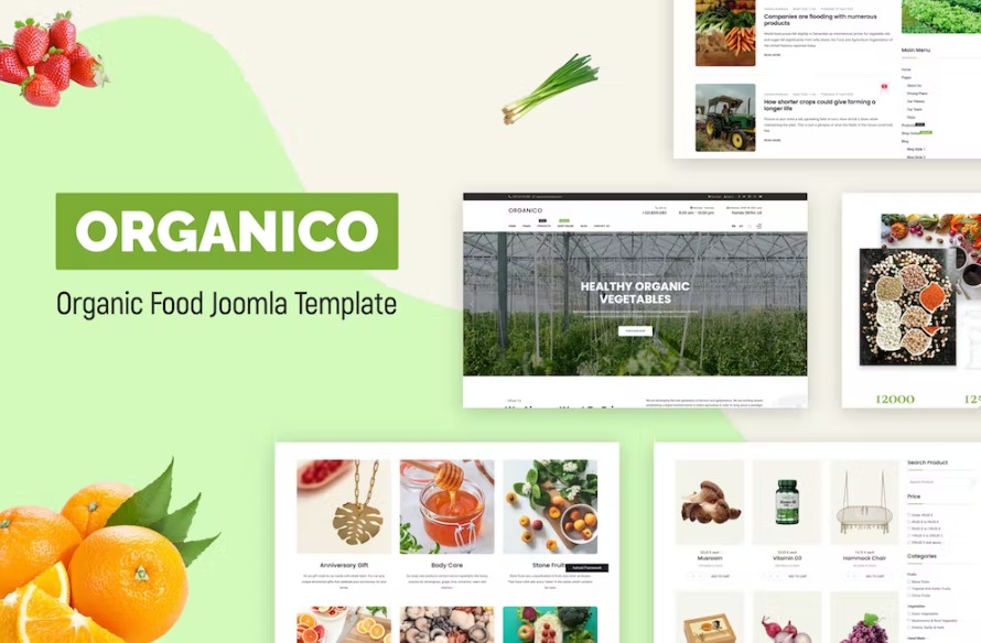 Free Organico Organic Food & Farm Joomla 4 Template Download