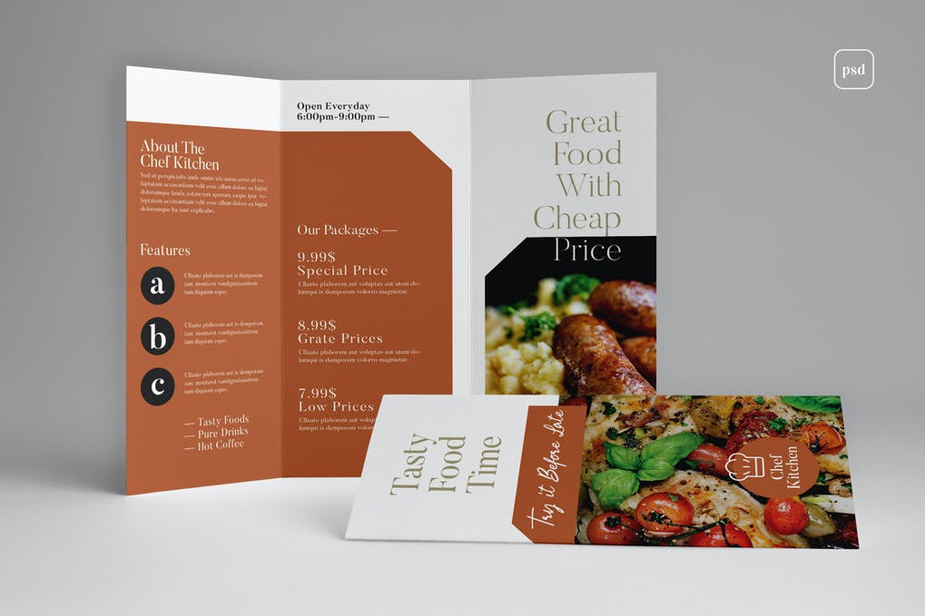 Free Restaurant Trifold Brochure Download