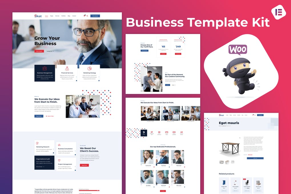 Free Skat Corporate & Business Elementor Template Kit Download