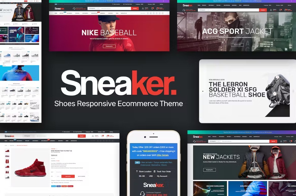 Sneaker Color Swatches OpenCart Theme