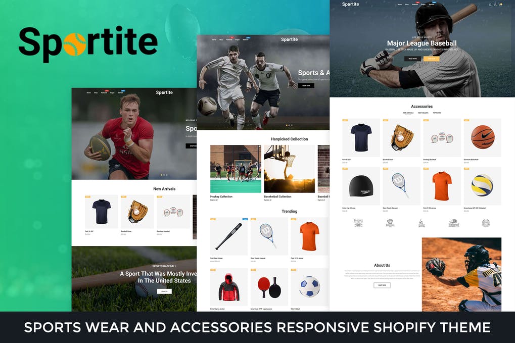 Free Sportite Sports Wear Accessories Shopify Theme Download