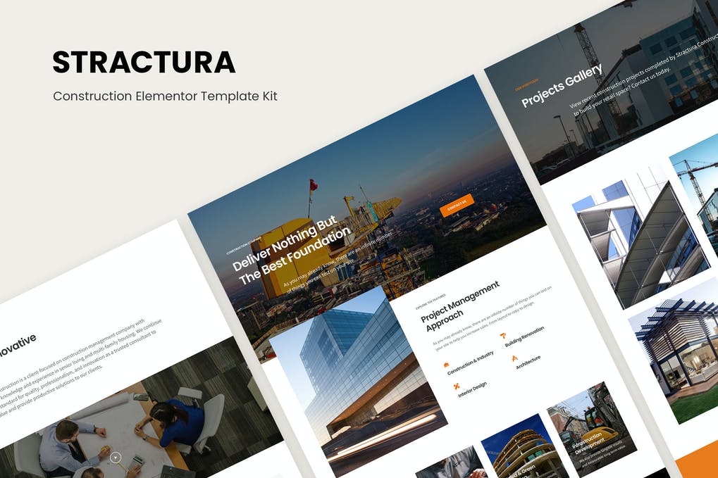 Free Stractura Construction Elementor Template Kit Download